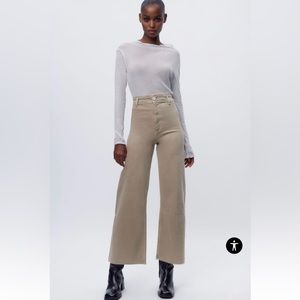Zara marine straight high waist jeans